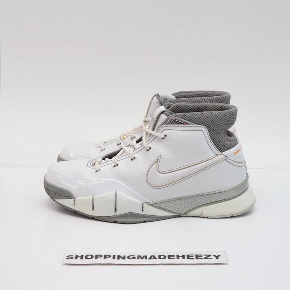 [US 8] NIKE ZOOM KOBE BRYANT 1 WHITE SHARK 2006 Basketball Shoes Vintage Rare main image 7